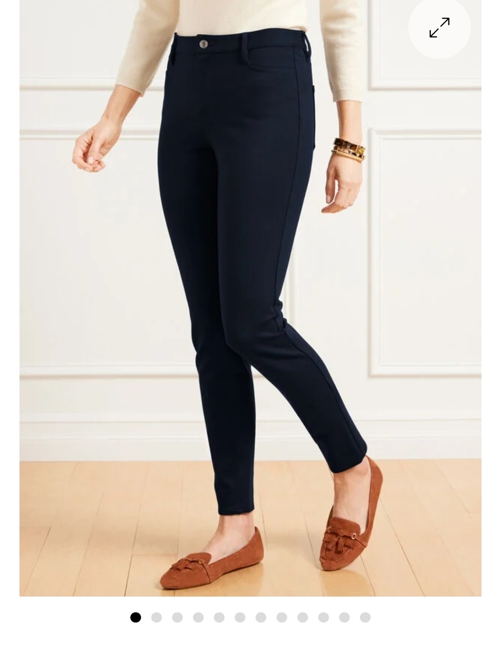 Talbots Soho 5 Pocket Jegging Slim Ankle Pants in Navy Blue Sz4 Waist 28